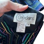 Vintage 80s/90s Genuine Leather Vest with Rainbow Embroidery <3 Black Size M Photo 2