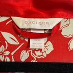 Cacique  Lane‎ Bryant Red Floral Satin Robe Slip Nightgown Set 18/20 2X Photo 2