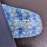 Alegria  Dream Fit Sage Roses Blue Quilt Satin Platform Slide Sandals 39 9 Photo 9