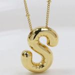 Gold Initial 'S' Pendant Necklace Photo 0