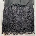 Aidan by Aidan Mattox | Chiffon Blouson Dress with Lace Skirt in Black Size 6 Photo 8
