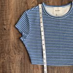 Reformation Paloma Knit Top in Blue and White Stripe S Photo 8