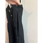 Madewell NWT Sleeveless Wide-Leg Jumpsuit in 100% Linen Black 14 *Broken Zipper* Photo 5