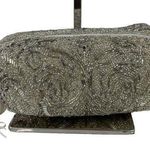 Vintage Evening Silver Beaded Crossbody Formal Bag Tassel Purse Photo 0