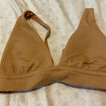 Aerie  waffle brown triangle bikini top  Photo 0