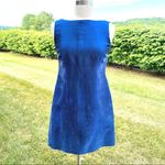 CDC Petite Sleeveless Shiny Glitter Sheath Dress Size 8 Blue Photo 2