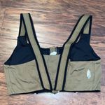 Free People Women’s Movement green and black front zip sports bra Photo 2