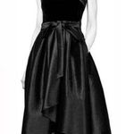 Slny  Dress Black Gunmetal Fit & Flare Open Back Tie Neck Maxi Size 14 New w/Tag Photo 0