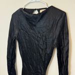 Bec & Bridge NEW  Ren Long Sleeve Midi Dress in Black Size 6 Open Back Satin Photo 3