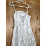 Lulus NWT  Modern Adoration White Satin Backless Lace-Up Maxi Dress Bridal Size S Photo 6