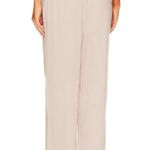 Bobi High Waist Pant Tan SMALL Wide Leg Long Slouchy Beach Resort 28x35 Photo 2