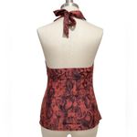 Kona Sol Women's Brown Snake Print Halter Style Tankini Swimwear Top Size M Photo 3