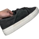 Maje  Grey Suede Leather Knotted Slip On Platform Sneaker Capsole Women 40 US 9.5 Photo 4