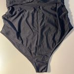 Black Maternity Halter Swimsuit Cross Detail Front Bump Control Large NWT #2468 Size undefined Photo 3