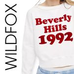Wildfox  | Small | Beverly Hills 1992 Soft-Touch Crewneck Cropped Sweatshirt Photo 1