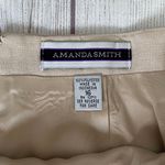 Amanda Smith women 16 fully lined beige skirt w/back slit & zipper hook closure Photo 4