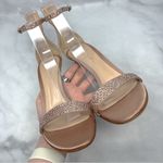 Gianvito Rossi Portofino Swarovski Crystal Rhinestone Sandal Heels Rose Gold 39 Photo 7