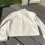 ZARA  Rhinestone Beaded Pocket Cotton Jacket Ivory cream Colored‎ NWT Photo 10