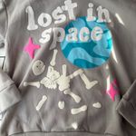 Grey Graphic Design “lost In Space” Hoodie, Woman’s, Size XS Gray Photo 1