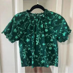 1034 Hill House Kit Top in Emerald Botanical Green Size XS Photo 1