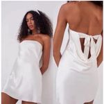 For Love & Lemons Satin strapless white dress Photo 3