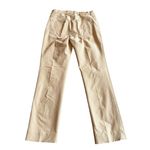 Escada Straight Leg Khaki Trousers Pants Tan Ruched Knees Size 38 Medium Women's Photo 6