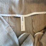 Nap Loungewear Asymmetrical Button Front High Waist Crinkle Pants in Grey size M Tan Size M Photo 9