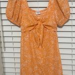 Sienna Sky Orange Floral Dress Photo 0