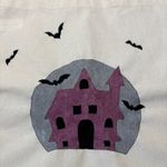 Handmade Fall Halloween Hand Painted Cotton Tote Bag Photo 5