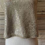 Free People Silver Metalic Crop Tank Top Photo 5