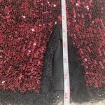 Wild Fable NWT  Dark Red Sequin Slip Dress Black Lace Trim Side Slit Medium Photo 9