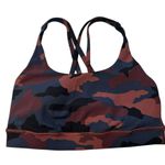 Lululemon Size 4 Energy Sports Bra Heritage 365 Camo Smoky Red Night Strappy Gym Photo 1