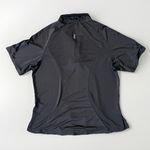 Jamie Sadock Polo Top‎ M Medium Golf Shirt 1/4 Zip Button Pockets Black Photo 2
