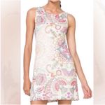 Desigual  Pink and Cream Sheath Dress Sleeveless Crew Neck Mini Photo 1