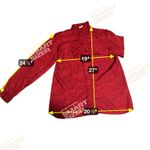 Notations Red Polka Dot Satin Shirt, Women's Size 10, Stretch Button-Up Blouse Photo 5