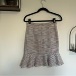 Banana Republic  Factory Tweed Plaid Ruffle Hem Pencil Skirt Size 0 Photo 1
