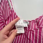 J.Crew NWT Bright Pink Gingham and Stripes Cover Up Summer Dress - Size Small Photo 6