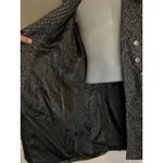 Yoki Coat Womens 1X Black White Wool Blend Double Breasted Long Lined Buttons Photo 5