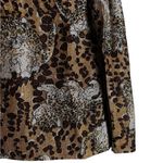 Vintage Lady Manhattan Leopard Animal Print Blouse Metallic Disco Size S Brown Photo 3
