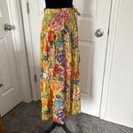 Royal Silk Vintage Floral Maxi Skirt Yellow Size undefined Photo 3