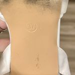 Boutique White Pearl Beaded Sling Back Satin Pointed Toe Heel Flat Size 7 Photo 9