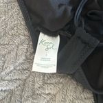 Kona Sol  Crochet Trim Black Plunge One Piece Swimsuit Size Large Photo 3