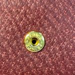 Valentino Garavani Burgundy Leather Long Bifold Flap Wallet Photo 3