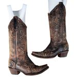 Circle G  Womens Western Dragonfly Embroidered Boots Square Toe Brown Size 7.5 M Photo 5