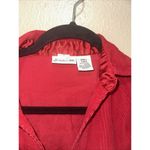 st. john's bay St John's‎ Bay Red Corduroy Button Down Shirt Small Chico Long Sleeve Photo 6