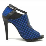 YRU Sensei Blue Black Woven High Heels sz 8 Photo 3
