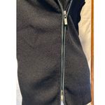 Cache  Black 2 WAY Diagonal Rhinestone ZIPPER Rib Knit Top Wayne Rogers Photo 2