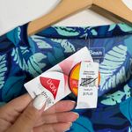 L.L. Bean Women's 2X SunSmart UPF 50+ Sun Shirt Print Blue Stretch NWT Photo 4