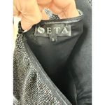 SETA Glittery Strapless Asymmetric Tube Mini Dress Black / Silver Women's S Photo 2