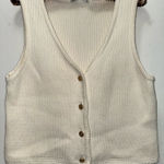 Abercrombie & Fitch  Mara button-up sweater vest in cream large Photo 0